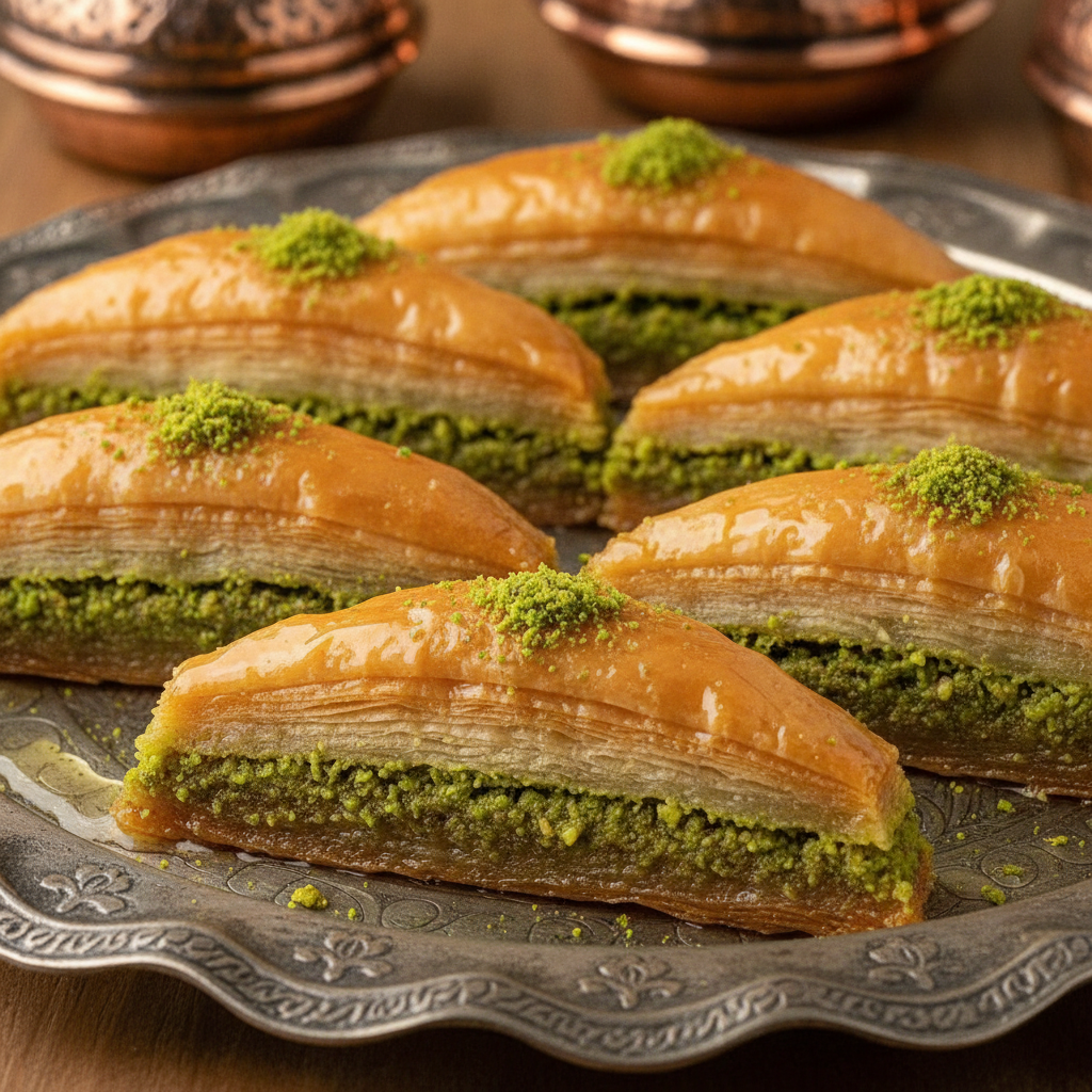 Premium Havuç Slice Baklava with Pistachios