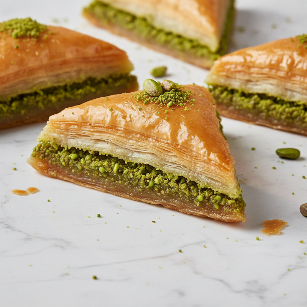 Bistorya Havuç Slice Baklava with Pistachios