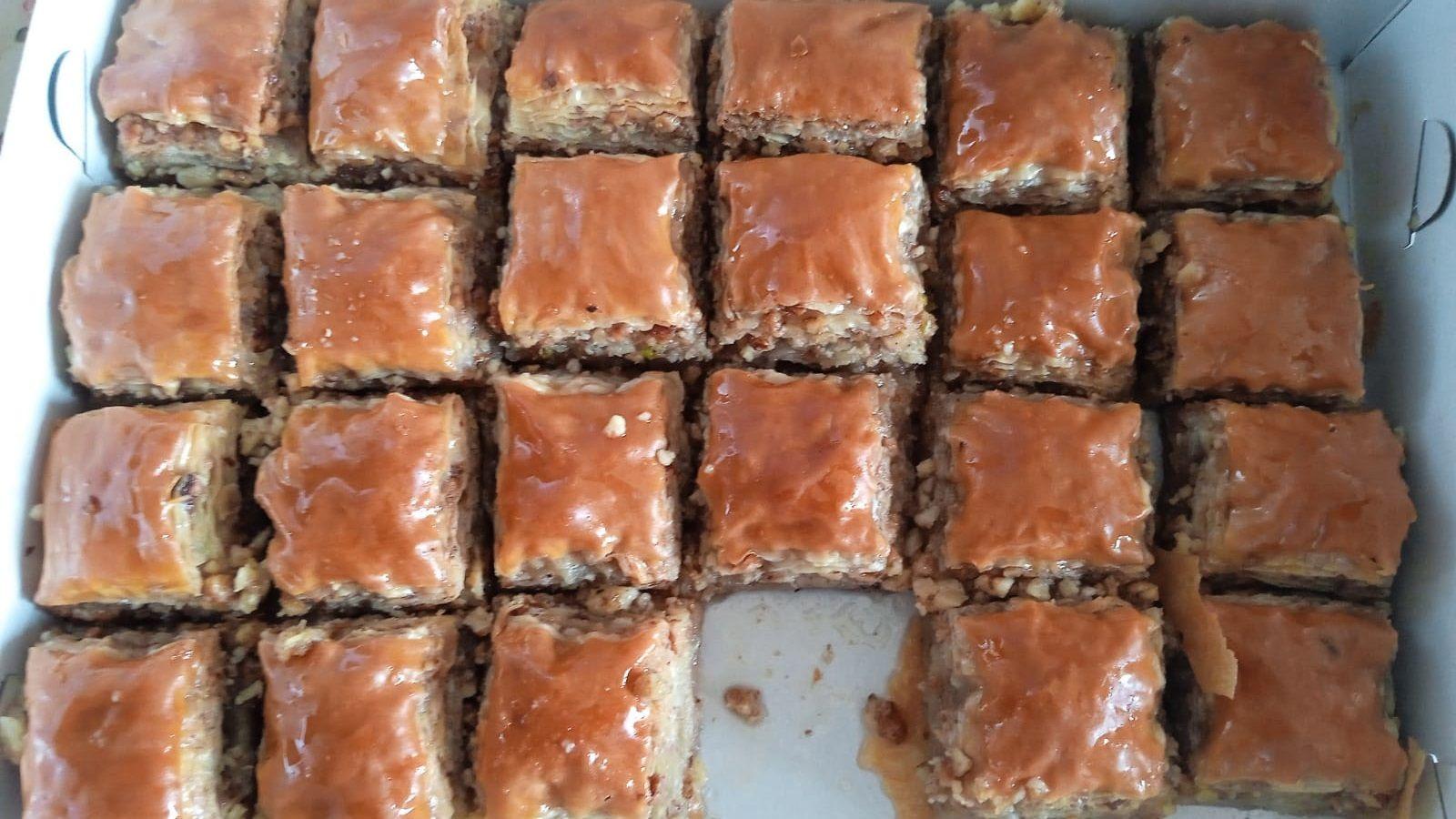 Homemade Baklava with Walnuts