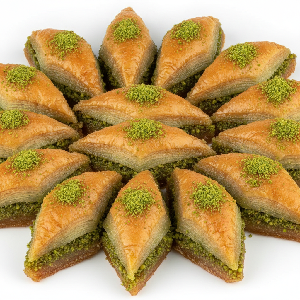 Premium Antep Mekik Baklava with Pistachios
