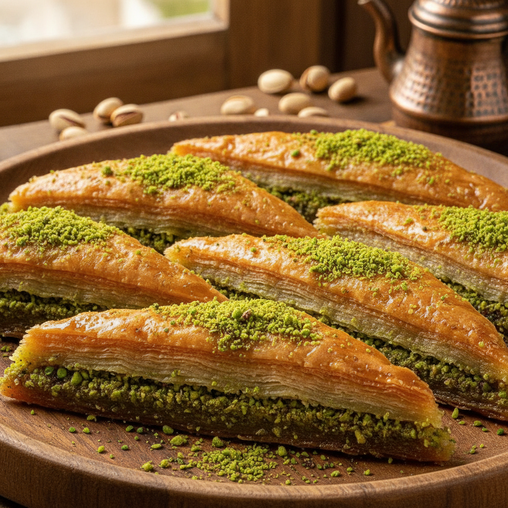 Havuç Slice Baklava with Pistachios