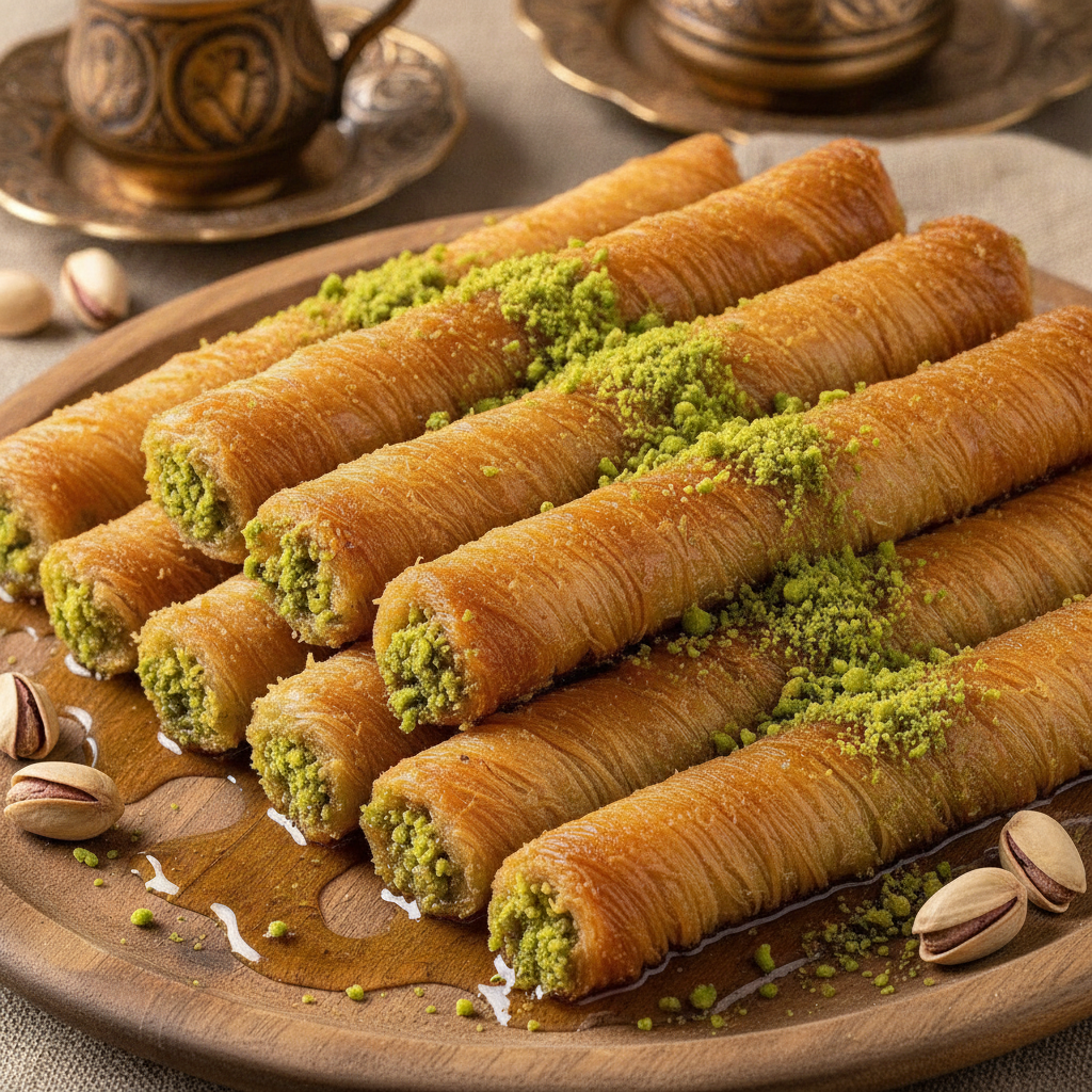 Antep Burma Kadayifi with Pistachios