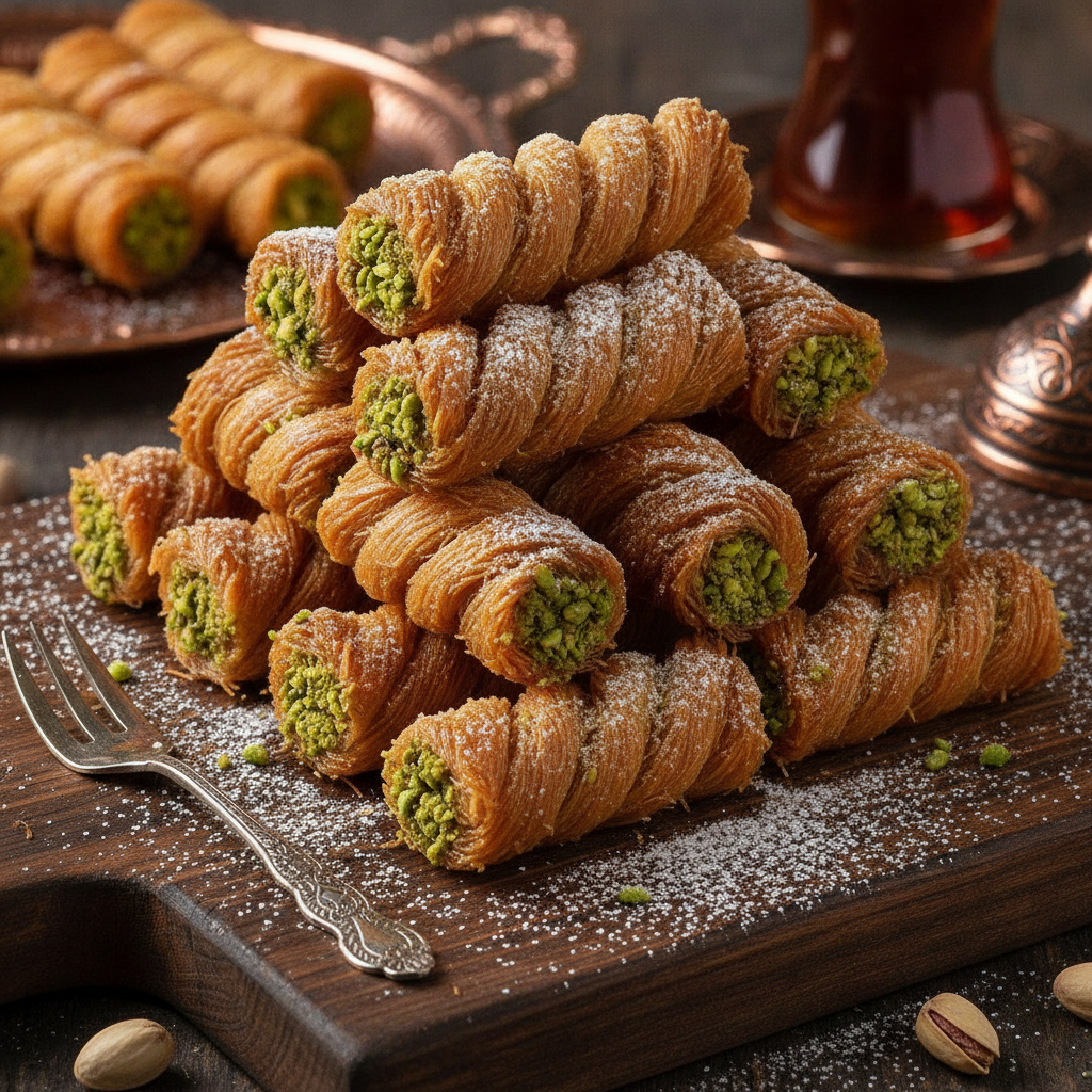Seyidoglu Burma Kadayifi with Pistachios